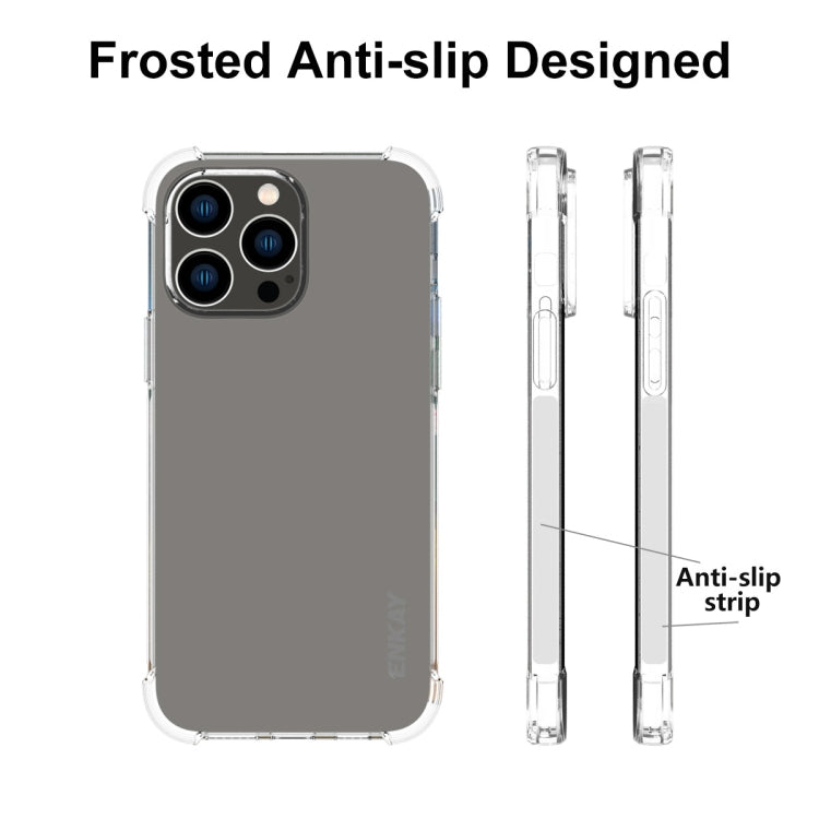ENKAY Transparent TPU Shockproof Phone Case with Glass Film