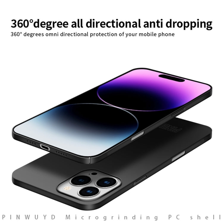 PINWUYO Micro-Frosted PC Ultra-thin Hard Phone Case with Magsafe Magnetic Ring