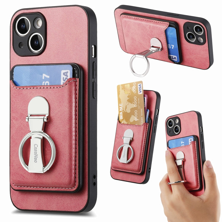 Skin Feel Ring Holder Wallet Magnetic Phone Case