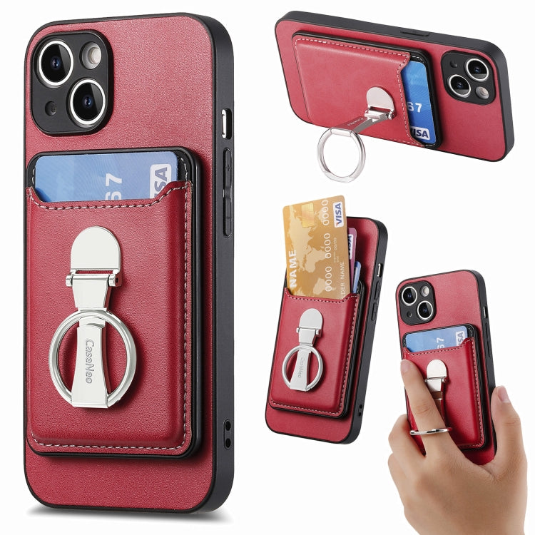 Skin Feel Ring Holder Wallet Magnetic Phone Case