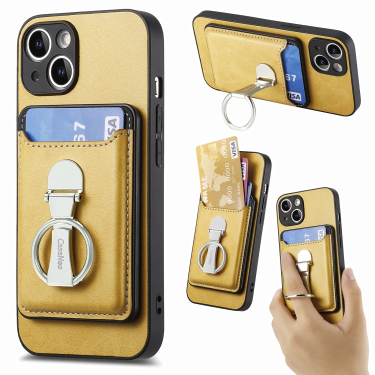 Skin Feel Ring Holder Wallet Magnetic Phone Case