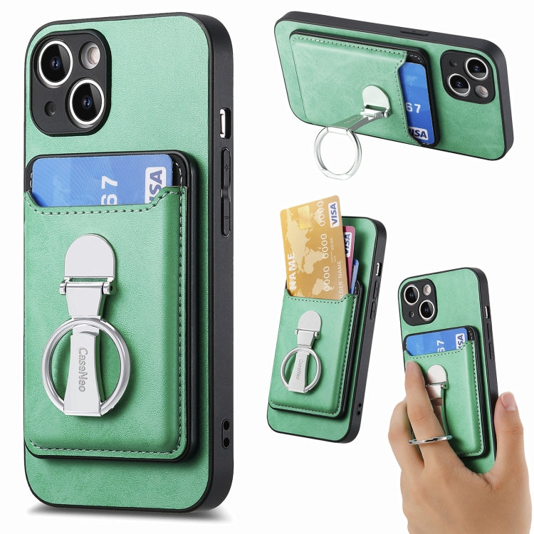 Skin Feel Ring Holder Wallet Magnetic Phone Case