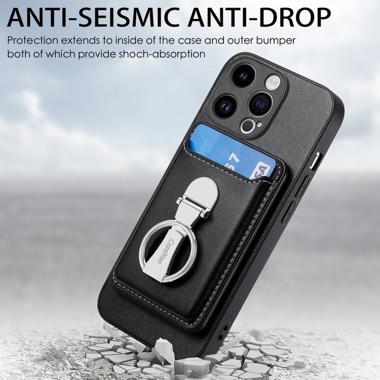 Skin Feel Ring Holder Wallet Magnetic Phone Case