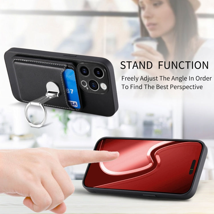 Skin Feel Ring Holder Wallet Magnetic Phone Case