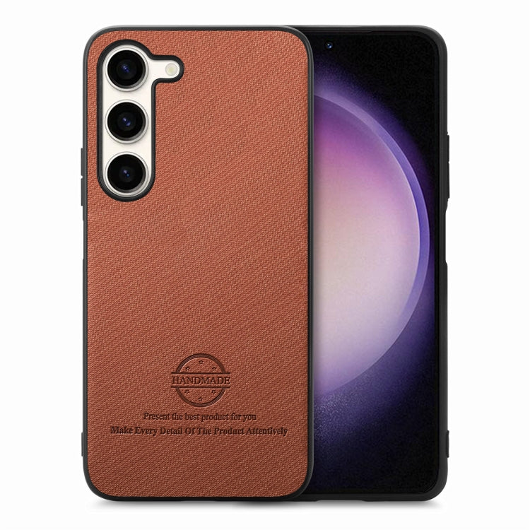 Twill Fabric Leather Skin Back Phone Case, For Samsung Galaxy S23 Ultra 5G, For Samsung Galaxy S23+ 5G, For Samsung Galaxy S23 5G