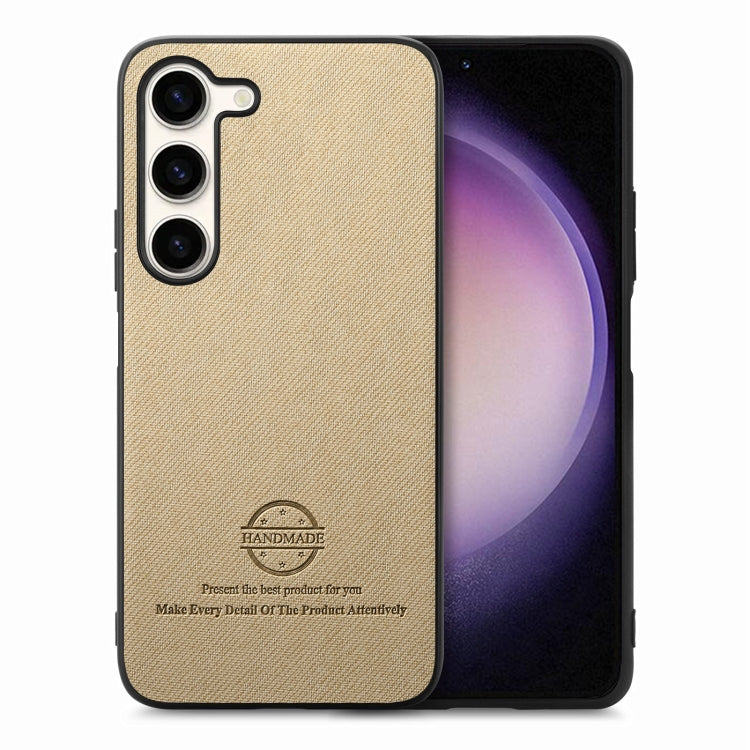 Twill Fabric Leather Skin Back Phone Case, For Samsung Galaxy S23 Ultra 5G, For Samsung Galaxy S23+ 5G, For Samsung Galaxy S23 5G