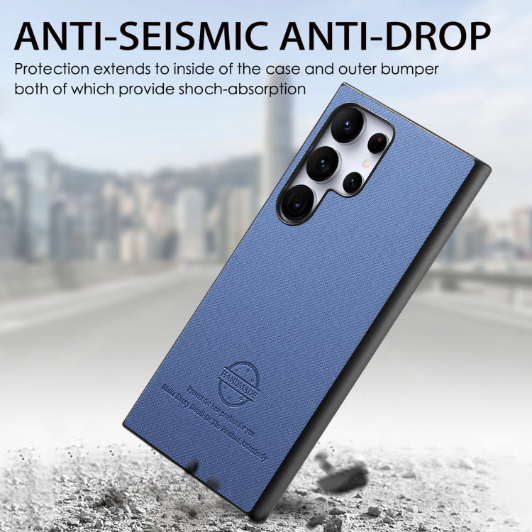 Twill Fabric Leather Skin Back Phone Case, For Samsung Galaxy S23 Ultra 5G, For Samsung Galaxy S23+ 5G, For Samsung Galaxy S23 5G