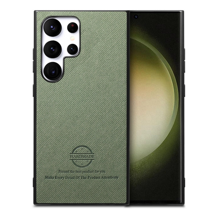 Twill Fabric Leather Skin Back Phone Case, For Samsung Galaxy S23 Ultra 5G, For Samsung Galaxy S23+ 5G, For Samsung Galaxy S23 5G
