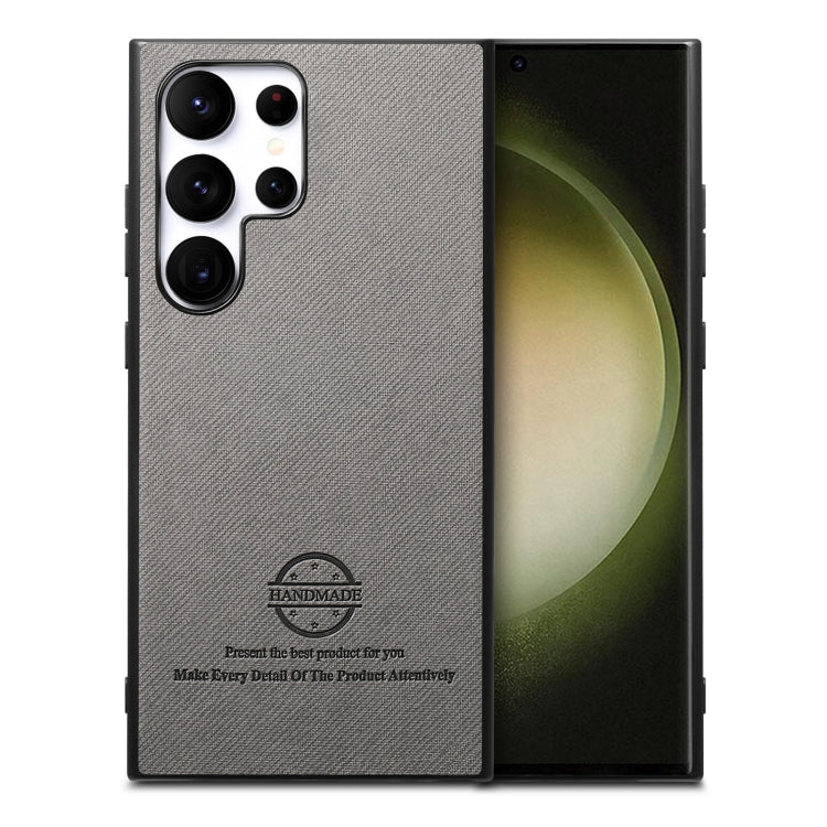 Twill Fabric Leather Skin Back Phone Case, For Samsung Galaxy S23 Ultra 5G, For Samsung Galaxy S23+ 5G, For Samsung Galaxy S23 5G