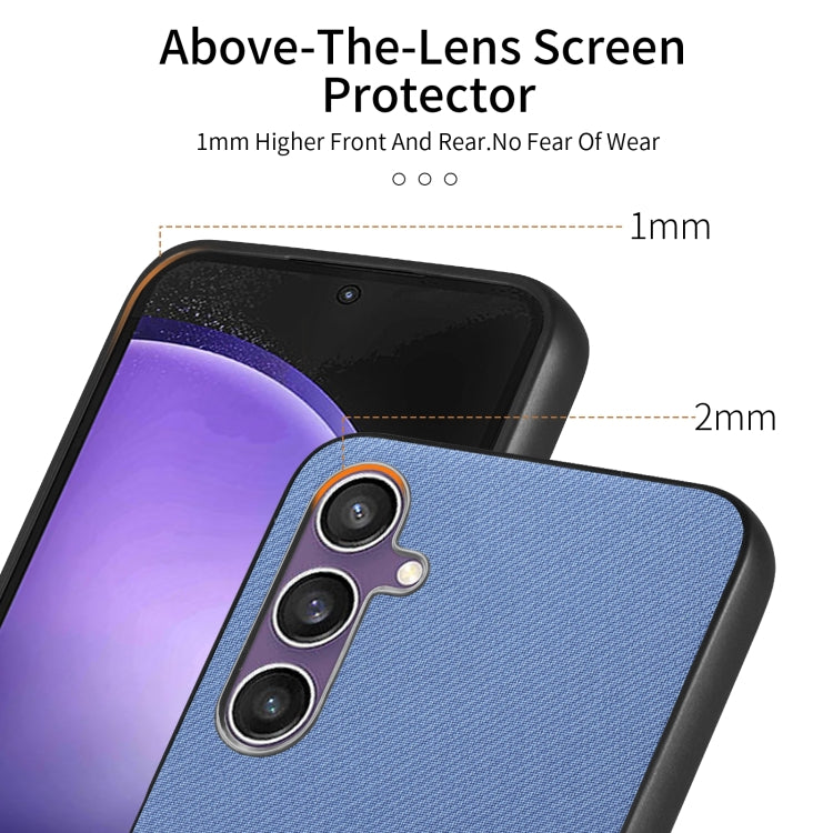 Twill Fabric Leather Skin Back Phone Case, For Samsung Galaxy S23 FE 5G, For Samsung Galaxy A34 5G, For Samsung Galaxy A54 5G