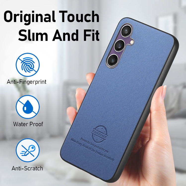 Twill Fabric Leather Skin Back Phone Case, For Samsung Galaxy S23 FE 5G, For Samsung Galaxy A34 5G, For Samsung Galaxy A54 5G