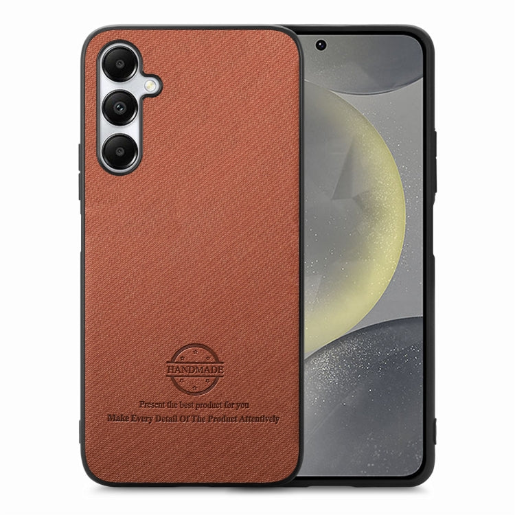 Twill Fabric Leather Skin Back Phone Case, For Samsung Galaxy S24 Ultra 5G, For Samsung Galaxy S24+ 5G, For Samsung Galaxy S24 5G