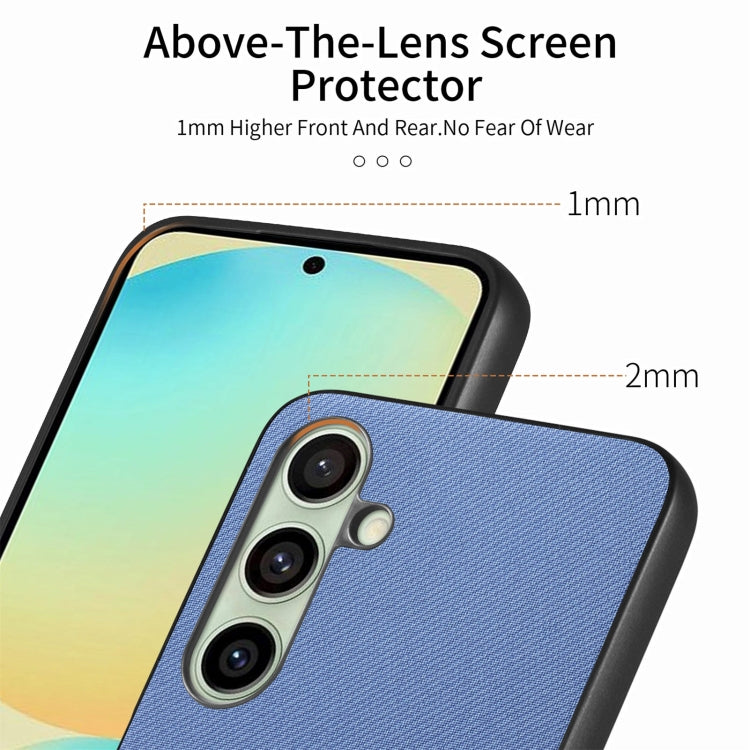 Twill Fabric Leather Skin Back Phone Case, For Samsung Galaxy S24 FE 5G, For Samsung Galaxy A55 5G, For Samsung Galaxy A35 5G