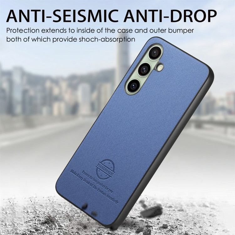 Twill Fabric Leather Skin Back Phone Case, For Samsung Galaxy S24 FE 5G, For Samsung Galaxy A55 5G, For Samsung Galaxy A35 5G