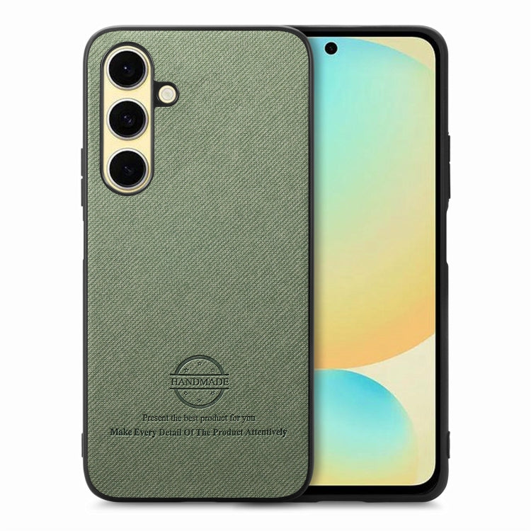 Twill Fabric Leather Skin Back Phone Case, For Samsung Galaxy S24 FE 5G, For Samsung Galaxy A55 5G, For Samsung Galaxy A35 5G
