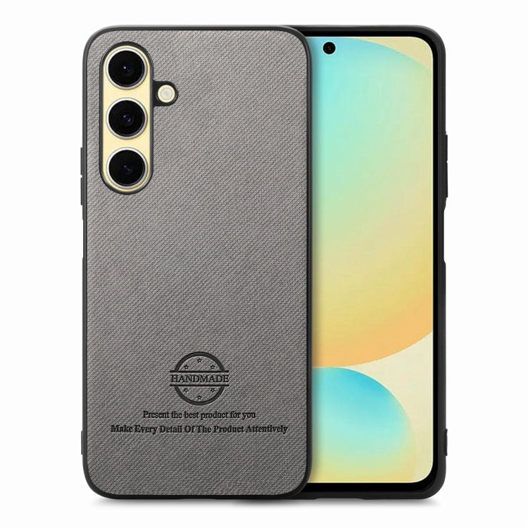 Twill Fabric Leather Skin Back Phone Case, For Samsung Galaxy S24 FE 5G, For Samsung Galaxy A55 5G, For Samsung Galaxy A35 5G