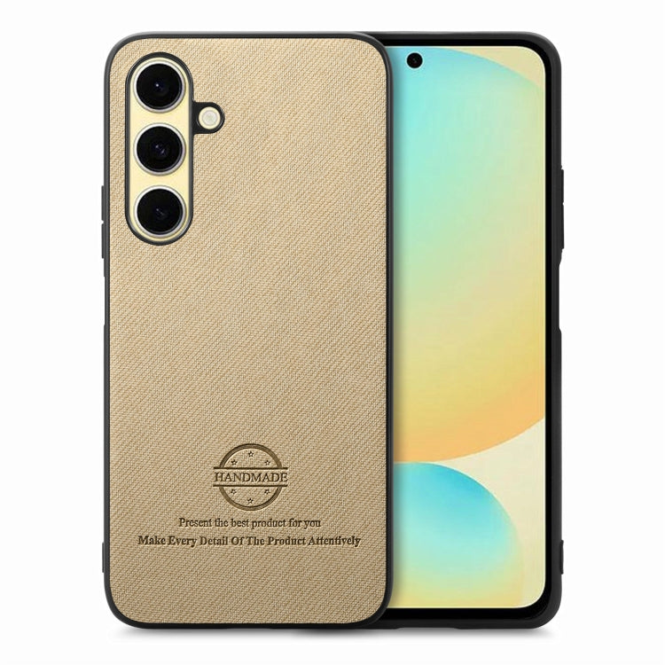 Twill Fabric Leather Skin Back Phone Case, For Samsung Galaxy S24 FE 5G, For Samsung Galaxy A55 5G, For Samsung Galaxy A35 5G