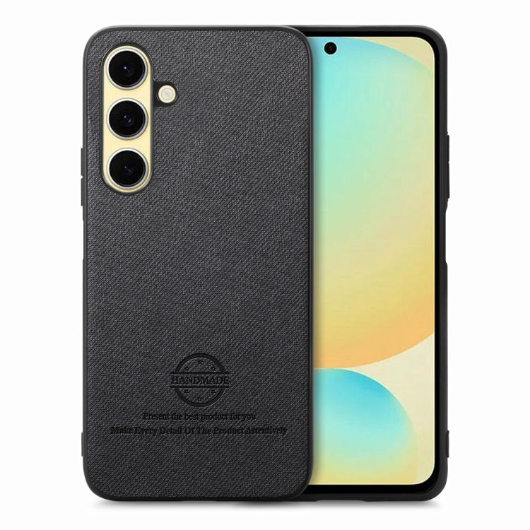 Twill Fabric Leather Skin Back Phone Case, For Samsung Galaxy S24 FE 5G, For Samsung Galaxy A55 5G, For Samsung Galaxy A35 5G