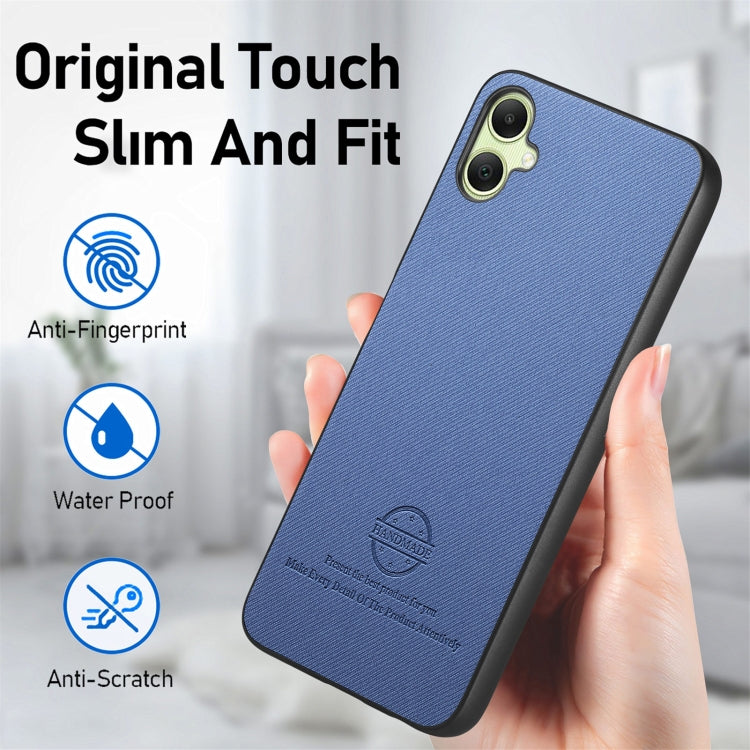 Twill Fabric Leather Skin Back Phone Case, For Samsung Galaxy A05, For Samsung Galaxy A05s, For Samsung Galaxy A25 5G