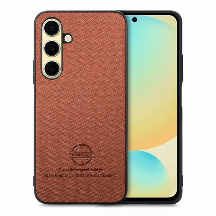 Twill Fabric Leather Skin Back Phone Case, For Samsung Galaxy S23 FE 5G, For Samsung Galaxy A34 5G, For Samsung Galaxy A54 5G