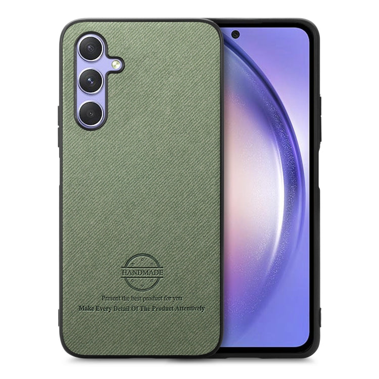 Twill Fabric Leather Skin Back Phone Case, For Samsung Galaxy S23 FE 5G, For Samsung Galaxy A34 5G, For Samsung Galaxy A54 5G