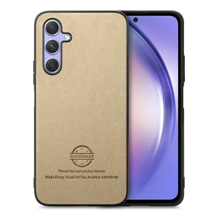 Twill Fabric Leather Skin Back Phone Case, For Samsung Galaxy S23 FE 5G, For Samsung Galaxy A34 5G, For Samsung Galaxy A54 5G