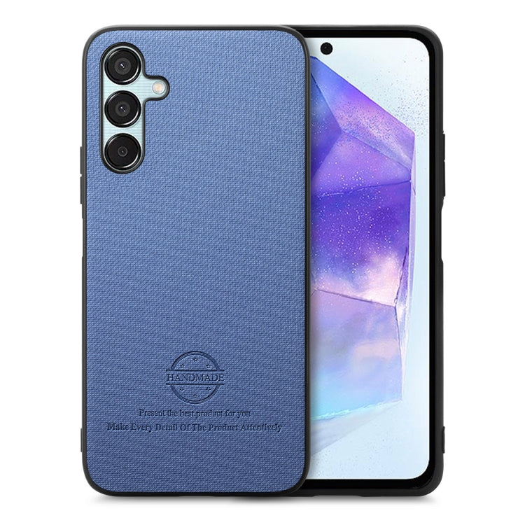 Twill Fabric Leather Skin Back Phone Case, For Samsung Galaxy S24 FE 5G, For Samsung Galaxy A55 5G, For Samsung Galaxy A35 5G