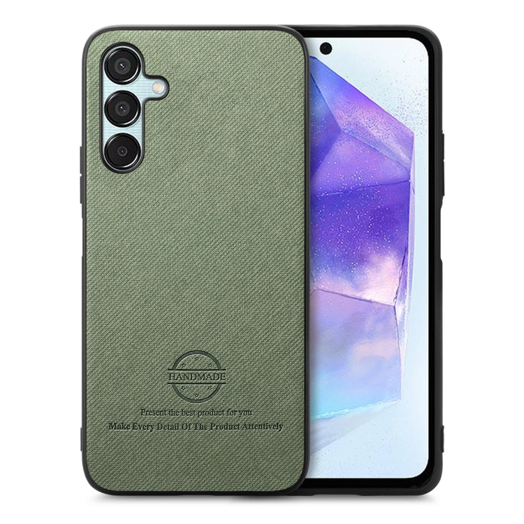 Twill Fabric Leather Skin Back Phone Case, For Samsung Galaxy S24 FE 5G, For Samsung Galaxy A55 5G, For Samsung Galaxy A35 5G