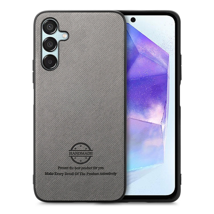 Twill Fabric Leather Skin Back Phone Case, For Samsung Galaxy S24 FE 5G, For Samsung Galaxy A55 5G, For Samsung Galaxy A35 5G
