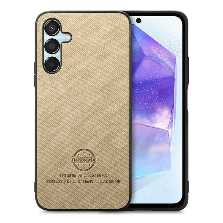 Twill Fabric Leather Skin Back Phone Case, For Samsung Galaxy S24 FE 5G, For Samsung Galaxy A55 5G, For Samsung Galaxy A35 5G
