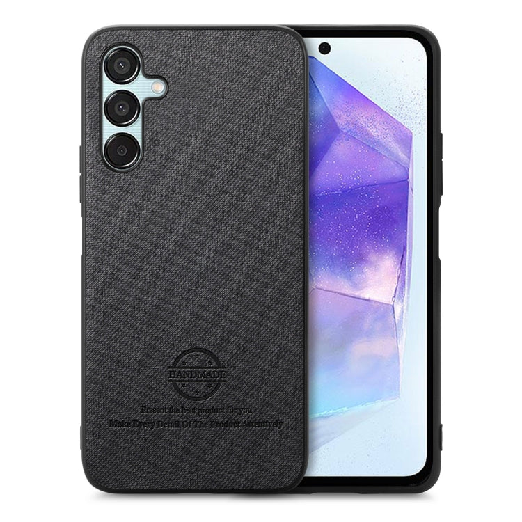 Twill Fabric Leather Skin Back Phone Case, For Samsung Galaxy S24 FE 5G, For Samsung Galaxy A55 5G, For Samsung Galaxy A35 5G