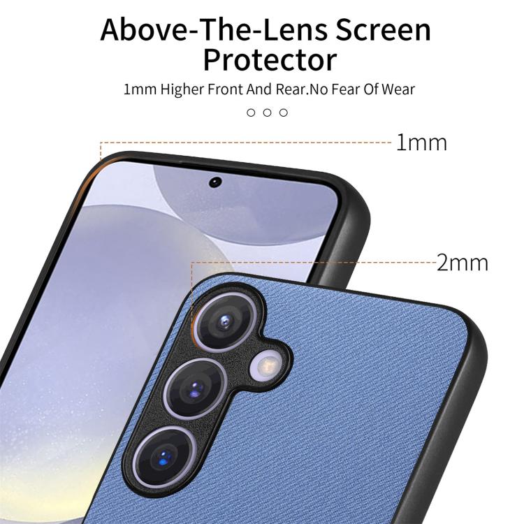 Twill Fabric Leather Skin Back Phone Case, For Samsung Galaxy S25 5G, For Samsung Galaxy S25+ 5G, For Samsung Galaxy S25 Ultra 5G