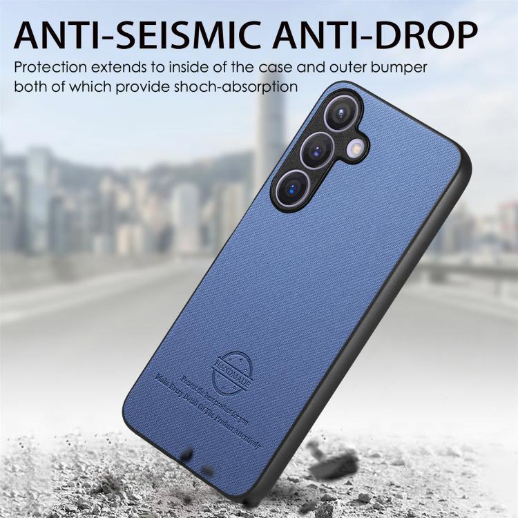 Twill Fabric Leather Skin Back Phone Case, For Samsung Galaxy S25 5G, For Samsung Galaxy S25+ 5G, For Samsung Galaxy S25 Ultra 5G
