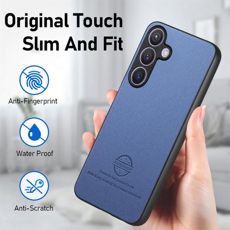 Twill Fabric Leather Skin Back Phone Case, For Samsung Galaxy S25 5G, For Samsung Galaxy S25+ 5G, For Samsung Galaxy S25 Ultra 5G