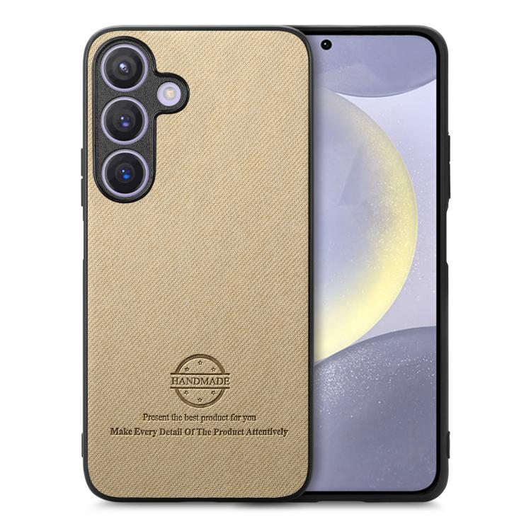 Twill Fabric Leather Skin Back Phone Case, For Samsung Galaxy S25 5G, For Samsung Galaxy S25+ 5G, For Samsung Galaxy S25 Ultra 5G