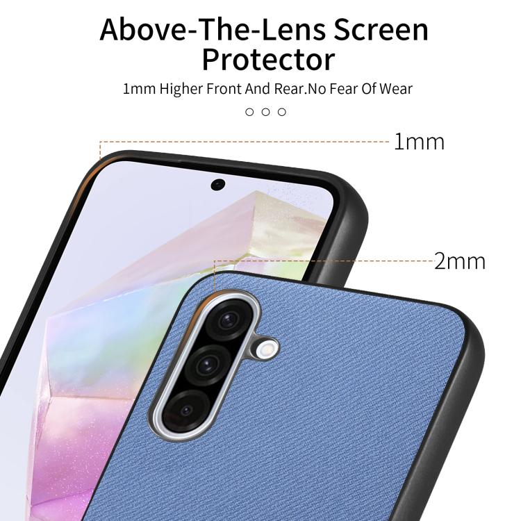 Twill Fabric Leather Skin Back Phone Case, For Samsung Galaxy A56 5G, For Samsung Galaxy A26, For Samsung Galaxy A36
