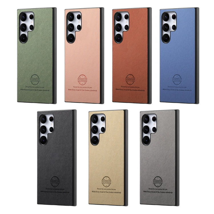 Twill Fabric Leather Skin Back Phone Case, For Samsung Galaxy S23 Ultra 5G, For Samsung Galaxy S23+ 5G, For Samsung Galaxy S23 5G