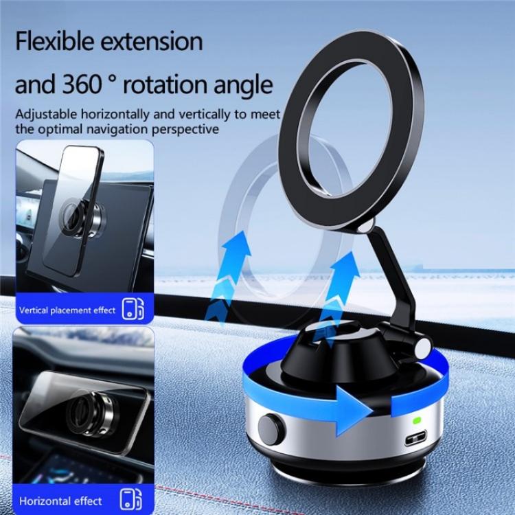 X98 Magnetic Vacuum Suction Electric Absorption Cellphone Stand Desktop Car Phone Holder
