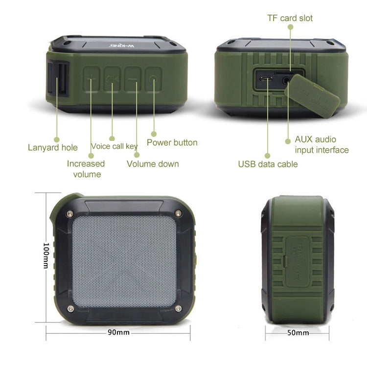 W-KING S7 Mini Wireless Waterproof Loudspeaker With TF/FM/AUX/NFC Bluetooth Bike Speaker