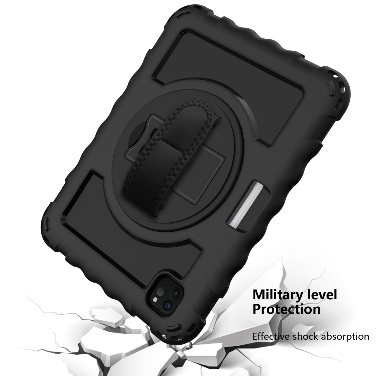 For iPad Pro 11 (2020) PC + Silicone Shockproof Combination Case with 360 Degree Rotating Holder & Handle