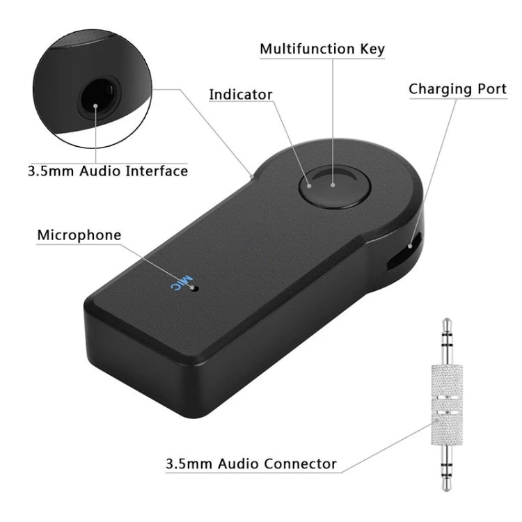 2 in 1 3.5mm AUX Metal Adapter + USB Car Bluetooth 4.1 Wireless Bluetooth Receiver Audio Receiver Converter, Audio Receiver