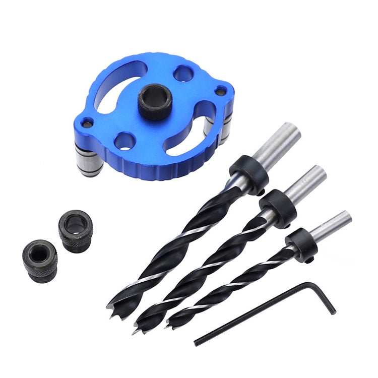 Woodworking Straight Hole Puncher Self-Centering Dowel Splicing Drilling Locator Woodworking Drilling Tool, Style:, Black, Black+7 PCS Drill Bit, Black+7 PCS Drill Bit+60 Wood Tip, Blue, Blue+7 PCS Drill Bit, Blue+7 PCS Drill Bit+60 Wood Tip