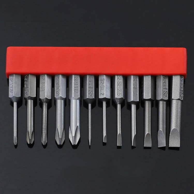 12 PCS / Set Screwdriver Bit With Magnetic S2 Alloy Steel Electric Screwdriver, 1, 2, 3, 4, 5, 6, 7, 8, 9, 10, 11, 12, 13