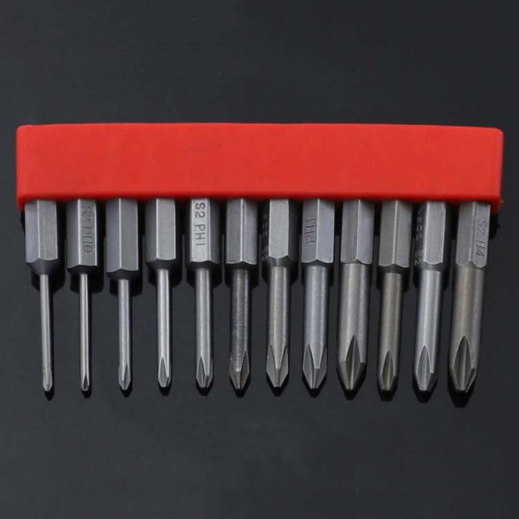 12 PCS / Set Screwdriver Bit With Magnetic S2 Alloy Steel Electric Screwdriver, 1, 2, 3, 4, 5, 6, 7, 8, 9, 10, 11, 12, 13