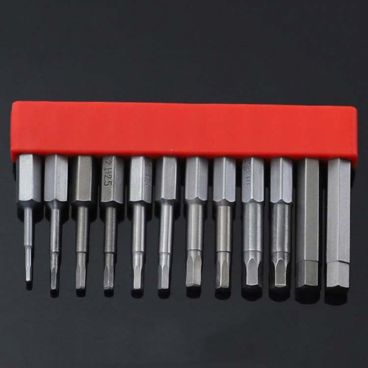 12 PCS / Set Screwdriver Bit With Magnetic S2 Alloy Steel Electric Screwdriver, 1, 2, 3, 4, 5, 6, 7, 8, 9, 10, 11, 12, 13
