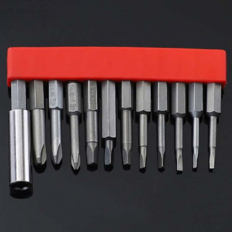 12 PCS / Set Screwdriver Bit With Magnetic S2 Alloy Steel Electric Screwdriver, 1, 2, 3, 4, 5, 6, 7, 8, 9, 10, 11, 12, 13
