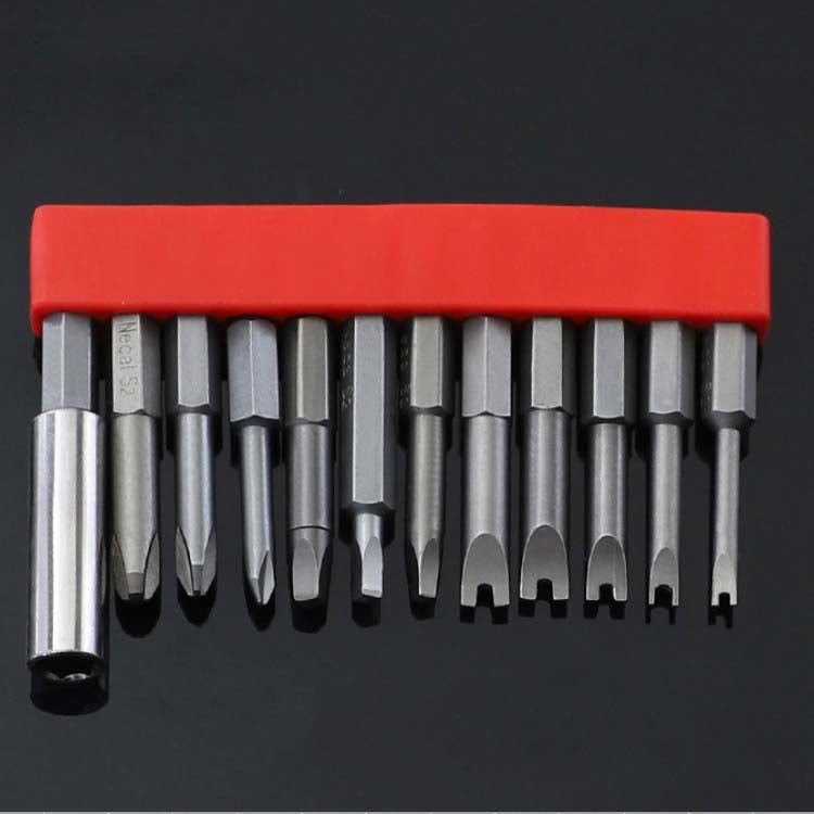 12 PCS / Set Screwdriver Bit With Magnetic S2 Alloy Steel Electric Screwdriver, 1, 2, 3, 4, 5, 6, 7, 8, 9, 10, 11, 12, 13