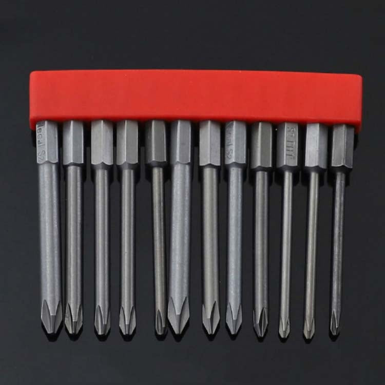 12 PCS / Set Screwdriver Bit With Magnetic S2 Alloy Steel Electric Screwdriver, 1, 2, 3, 4, 5, 6, 7, 8, 9, 10, 11, 12, 13