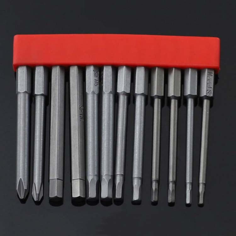 12 PCS / Set Screwdriver Bit With Magnetic S2 Alloy Steel Electric Screwdriver, 1, 2, 3, 4, 5, 6, 7, 8, 9, 10, 11, 12, 13