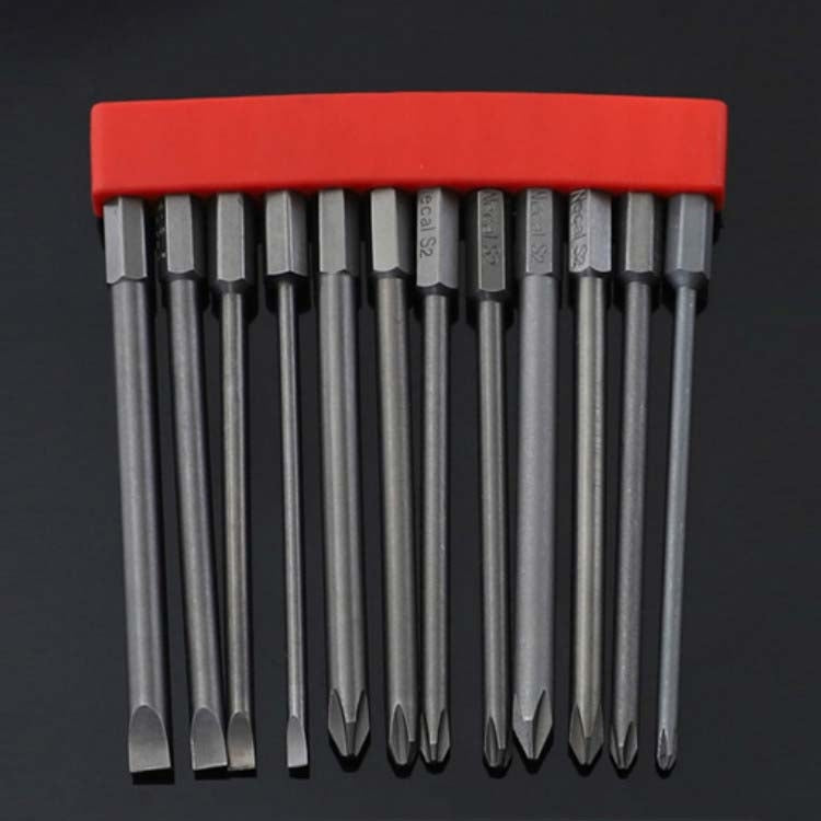 12 PCS / Set Screwdriver Bit With Magnetic S2 Alloy Steel Electric Screwdriver, 1, 2, 3, 4, 5, 6, 7, 8, 9, 10, 11, 12, 13